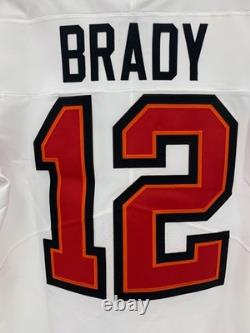 Nike Elite Tom Brady white Tampa Bay bucaneers Captain Jersey