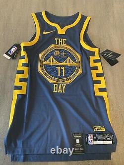 Nike GSW The Bay City Stitched Thompson 11 Authentic Jersey AH6209-430. Size 40