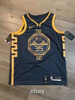 Nike Golden State Warriors Kevin Durant Swingman #35 The Bay Jersey Blue Sz L