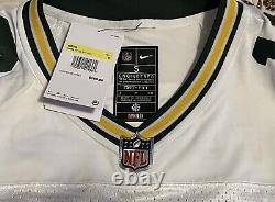 Nike Green Bay Packers Aaron Rodgers #12 Stitched White Jersey Men's Size S