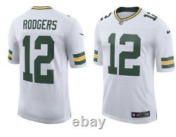 Nike Green Bay Packers Aaron Rodgers NFL Sewn On Field Dry Fit Jersey Men XL New