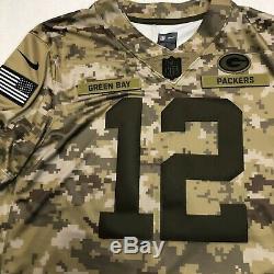 Nike Green Bay Packers Aaron Rodgers Salute to Service Camo Jersey Mens Large