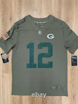 Nike Green Bay Packers Salute To Service Aaron Rodgers Jersey Military Veteran M