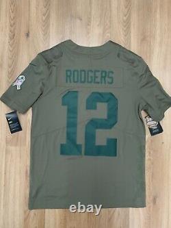 Nike Green Bay Packers Salute To Service Aaron Rodgers Jersey Military Veteran M