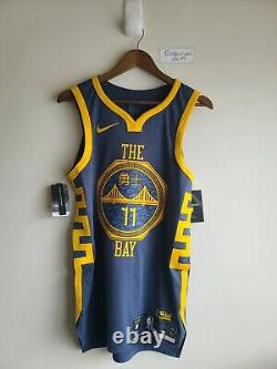 Nike Klay Thompson The Bay City NBA VaporKnit Authentic Jersey AH6209-430 Sz 40