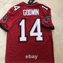 Nike Men Tampa Bay Buccaneers Chris GODWIN #14 Red Triple Stitched Jersey- Small