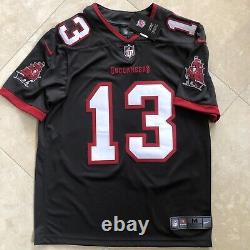 Nike Men Tampa Bay Buccaneers Mike Evans #13 Pewter Double Stitched Jersey- Md