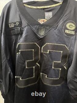 Nike Men's Aaron Jones Green Bay Packers Salute to Service Jersey Black Sz 3XL