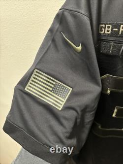 Nike Men's Aaron Jones Green Bay Packers Salute to Service Jersey Black Sz 3XL