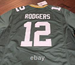 Nike Men's Aaron Rodgers #12 Green Bay Packers Football Jersey Sz. S NEW ON-FIELD