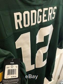 Nike Mens Aaron Rodgers Elite Jersey Green Bay Packers Away Size 48 Authentic
