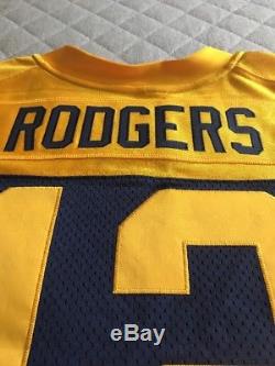 Nike Mens Green Bay Packers Aaron Rodgers Elite Throwback Jersey Sz 52 Authentic