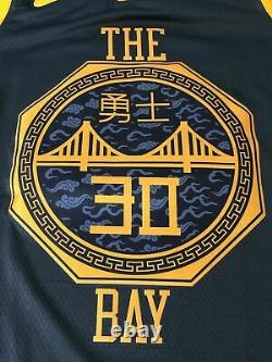 Nike NBA Golden State Warriors Steph Curry City Edition Bay CNY LNY Jersey M 44