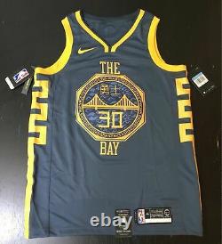 Nike NBA Golden State Warriors Steph Curry City Edition Bay CNY LNY Jersey XL 52