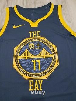 Nike NBA Klay Thompson The Bay City VaporKnit Authentic Jersey Sz 58 AH6209-430