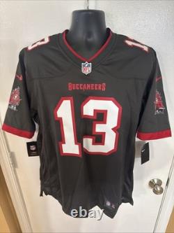 Nike NFL Football Tampa Bay Buccaneers WR Mike Evans #13 Pewter Game Jersey L