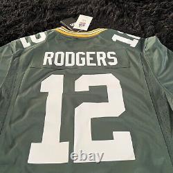 Nike NFL Green Bay Packers #12 Aaron Rodgers Football Jersey On Field Men Sz M