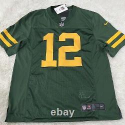 Nike NFL Green Bay Packers #12 Aaron Rodgers Jersey On Field Stitched Men Size L