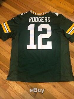 Nike NFL Green Bay Packers Aaron Rodgers 12 Jersey Size 48 $295 Retail