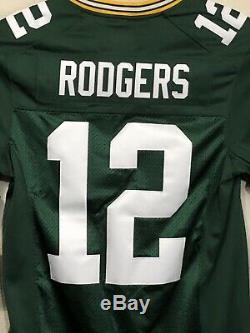 Nike NFL Green Bay Packers Aaron Rodgers #12 Stitched Jersey Small 916116-334