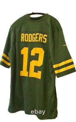 Nike NFL Green Bay Packers Aaron Rodgers 50's Throwback Jersey Green Sz XXL NWT