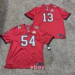 Nike NFL On Field Tampa Bay Buccaneers Jersey 3XL Red LIV SuperBowl Lot Of 2 Jer