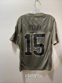 Nike New Green Bay Packers Bart Starr Salute To Service Camo Jersey Sz S