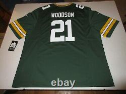 Nike On Field Green Bay Packers Charles Woodson NFL Football Jersey 2XL NEW