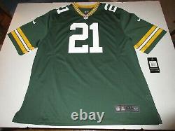 Nike On Field Green Bay Packers Charles Woodson NFL Football Jersey 2XL NEW