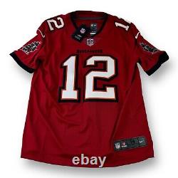 Nike On Field NWT Tampa Bay Buccaneers Tom Brady #12 Stitched Jersey Medium Red