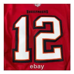 Nike On Field NWT Tampa Bay Buccaneers Tom Brady #12 Stitched Jersey Medium Red