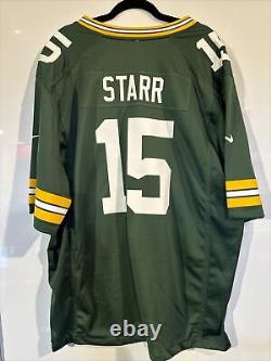 Nike Onfield Green Bay Packers Bart Starr #15 NFL Football Jersey Green Sz 3XL