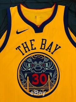 Nike Steph Curry Golden State Warriors Bay City Edition Authentic Jersey (Rare)