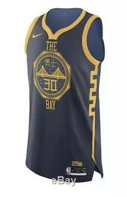 Nike Steph Curry The Bay City Edition Authentic Jersey AH6209-427 $200 Sz 48 (L)