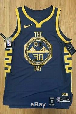 Nike Steph Curry The Bay City Edition Authentic Jersey AH6209-427 $200 Sz 48 (L)