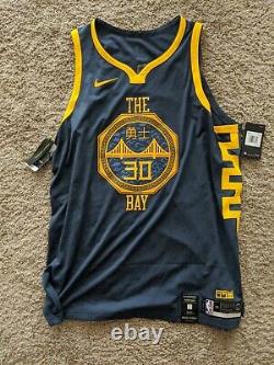 Nike Steph Curry The Bay City Edition Authentic Jersey AH6209-427 $200 Sz 56 XXL