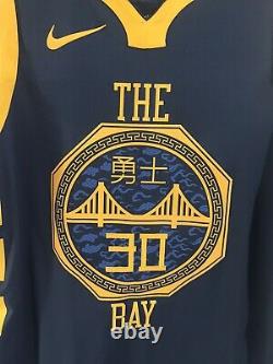Nike Steph Curry The Bay City Edition Authentic Jersey AH6209-427 Sz 44 Medium