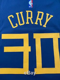 Nike Steph Curry The Bay City Stitched Authentic Jersey AH6209-427 $200 Sz 44 M