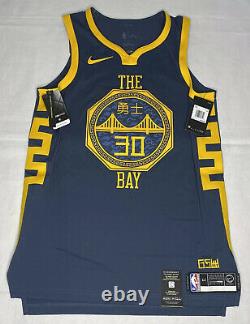Nike Stephen Curry Jersey The Bay City Edition Size 44 Medium Vaporknit NWT Blue