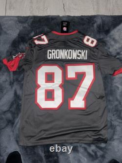 Nike Tampa Bay Buccaneers Rob Gronkowski On Field Vapor Jersey Gray Size Medium