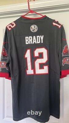 Nike Tom Brady #12 Tampa Bay Buccaneers Super Bowl LV Jersey Black/Red