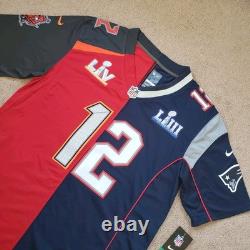 Nike Tom Brady New England Patriots Tampa Bay Buccaneers Medium Duel Jersey