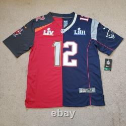 Nike Tom Brady New England Patriots Tampa Bay Buccaneers Medium Duel Jersey
