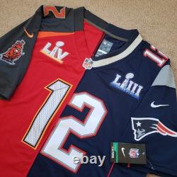 Nike Tom Brady New England Patriots Tampa Bay Buccaneers Medium Duel Jersey
