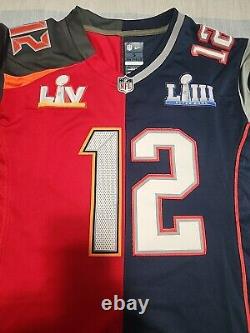 Nike Tom Brady New England Tampa Bay Super Bowl Dual Jersey Size Small On Field