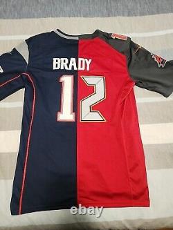 Nike Tom Brady New England Tampa Bay Super Bowl Dual Jersey Size Small On Field