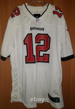 Nike Tom Brady Tampa Bay Buccaneers #12 White NFL Football Jersey Men's L NEW