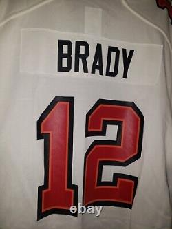Nike Tom Brady Tampa Bay Buccaneers #12 White NFL Football Jersey Men's L NEW