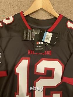 Nike Tom Brady Tampa Bay Buccaneers Vapor Limited Jersey Pewter Medium Authentic