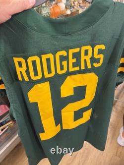 Nike Vapor Elite Green Bay Packers Aaron Rodgers Throwback Jersey Sz 44 NFL New